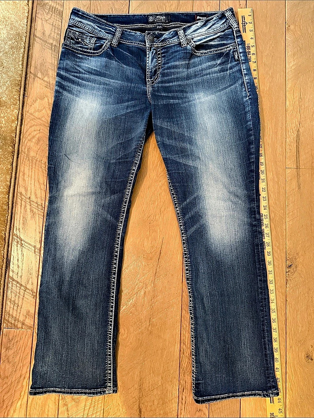 Silver Jeans Co. Suki Slim Bootcut Jeans. Blue 18W